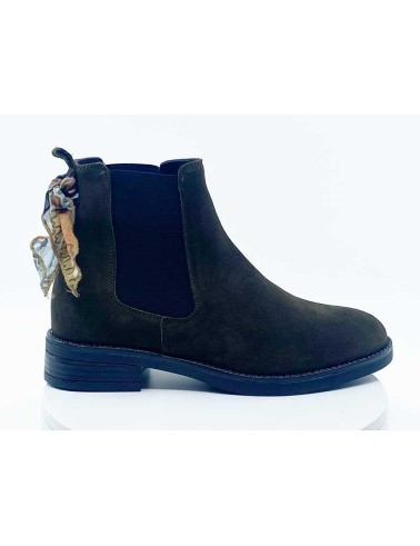 Richelieu femme Kaki Velours Goodstep