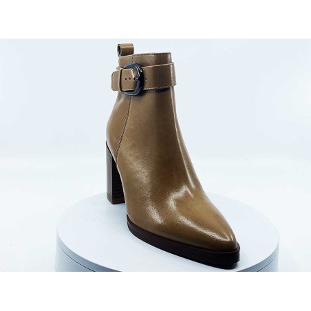 Boots Marge-01 Creme Cuir