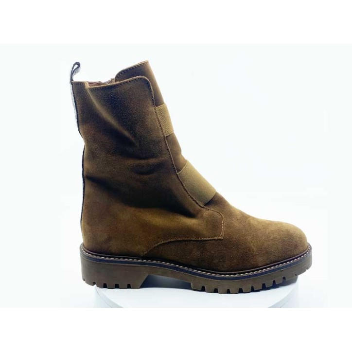 Bottines Dusky Noisette Serpent Nubuck