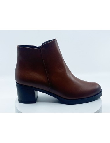 Boots femme cuir camel