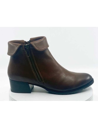 Boots femme cognac cuir