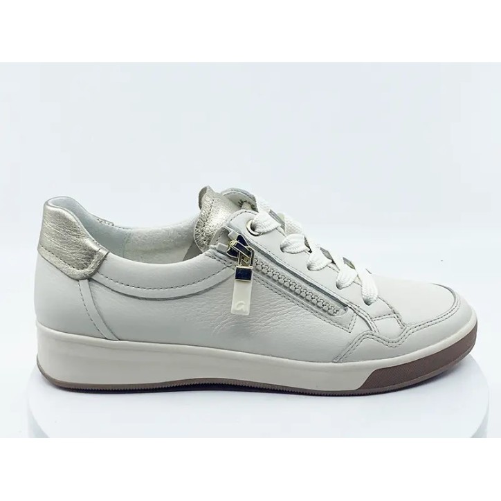 Sneakers 34423 Blanc Platine Cuir