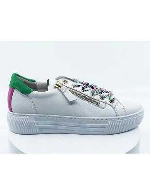 Sneakers Blanc Lacets Multi