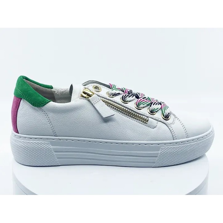 Sneakers Blanc Lacets Multi