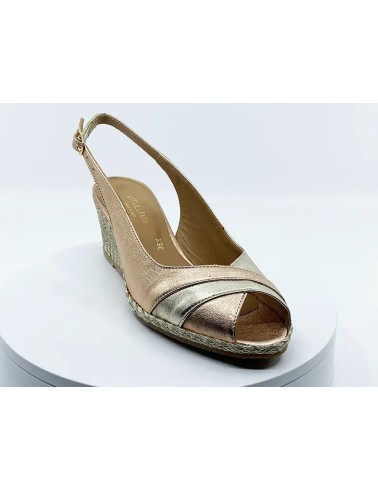 Sandales / Nu-pieds dorés pour femmes