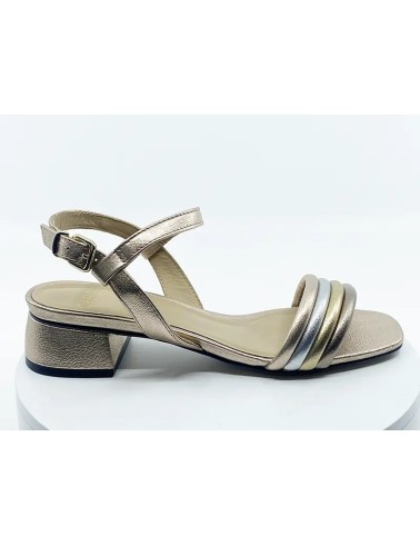 Sandales argent-dorée-bronze