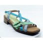 sandales 80102 Bleu Vert