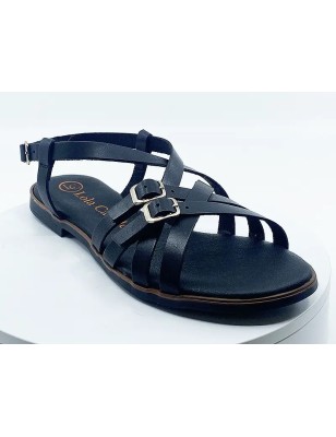 Sandale 80102 Noir Plate