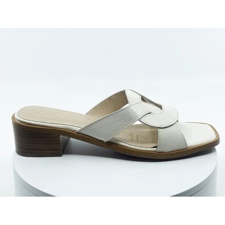 Mules D1111 Blanc Vernis