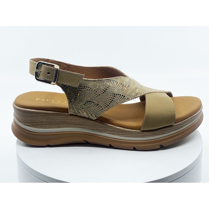 Sandales 24-532 Camel Dorée Nubuck