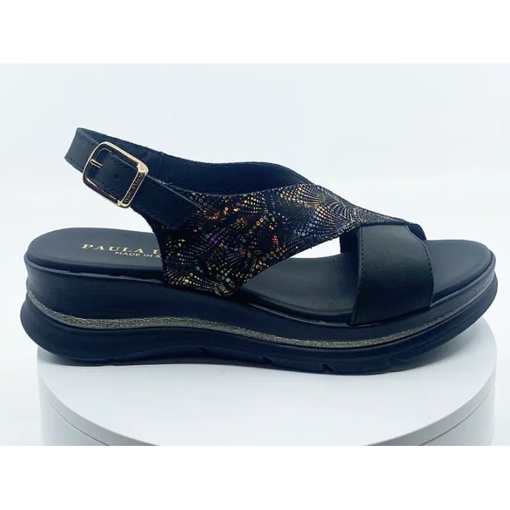 Sandales 24-532 Noir brillant
