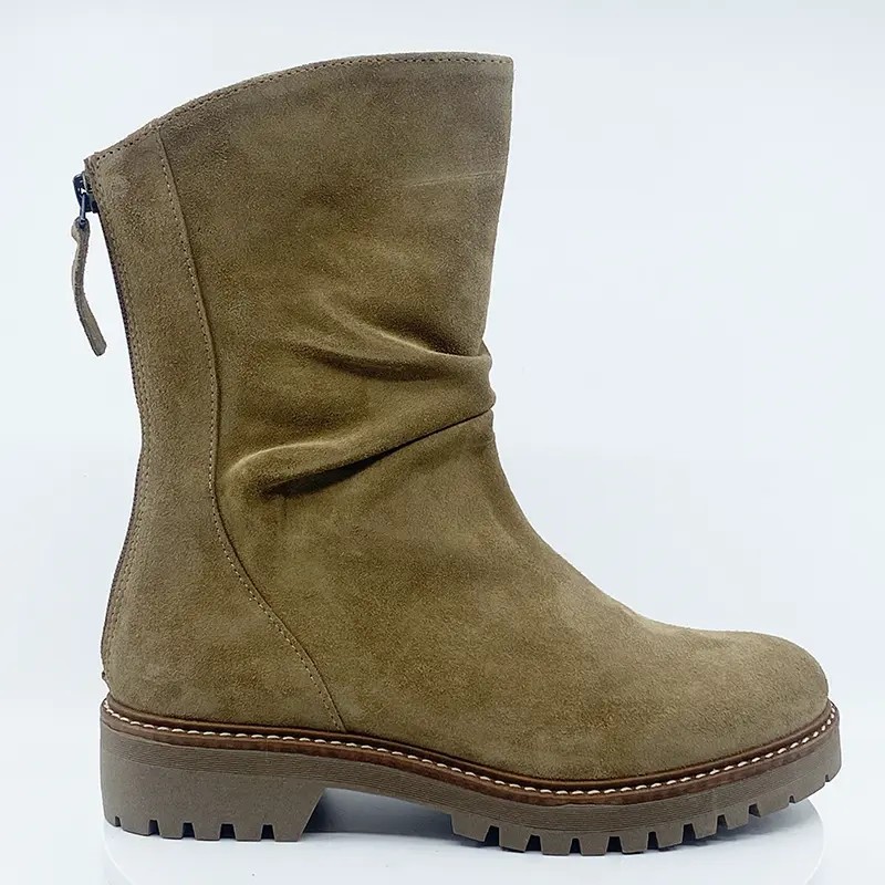 Boots dunk beige semelle epaisse