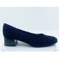 Escarpins 32072 Gris Noir velours imprimé Escarpins 32072 Gris Noir velours imprimé
