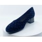 Escarpins 32072 Gris Noir velours imprimé Escarpins 32072 Gris Noir velours imprimé