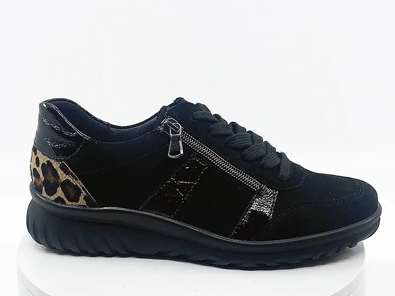 Sneakers l5285 Noir Léopard nubuck