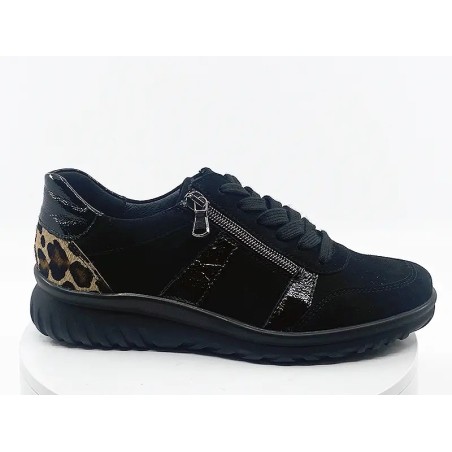 Sneakers l5285 Noir Léopard nubuck