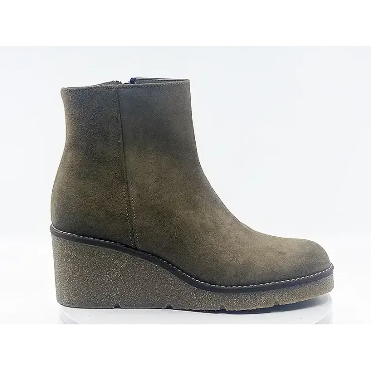 Bottines 6103l Taupe croute de cuir
