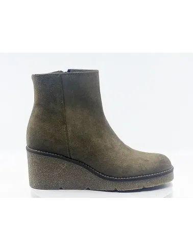 Bottines 6103l Taupe croute de cuir