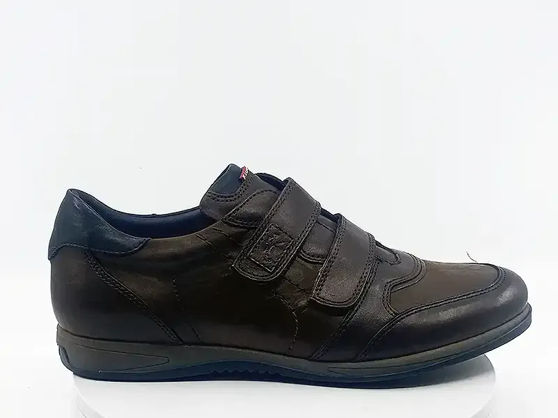 Mocassins 9262 Marron bleu cuir