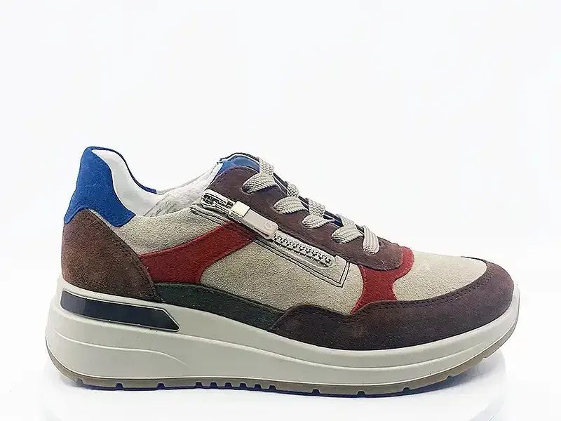 Sneakers 57702 Beige Camel Bleu - ara