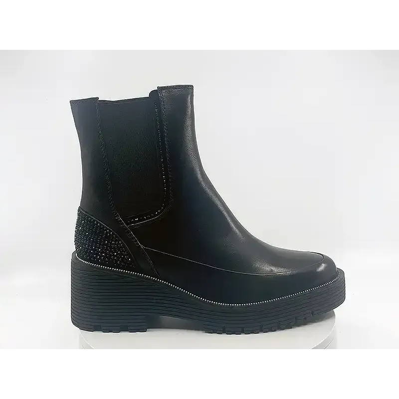 Boots Sadhy-04 Noir Cuir Boots Sadhy-04 Noir Cuir