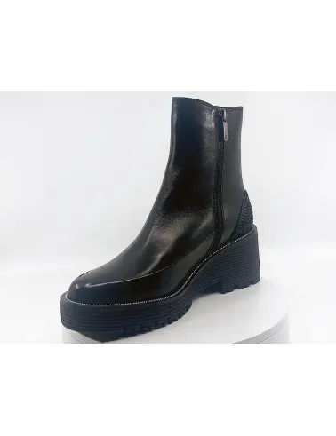 Boots Sadhy-04 Noir en Cuir - Élégance et Confort | Regarde le Ciel