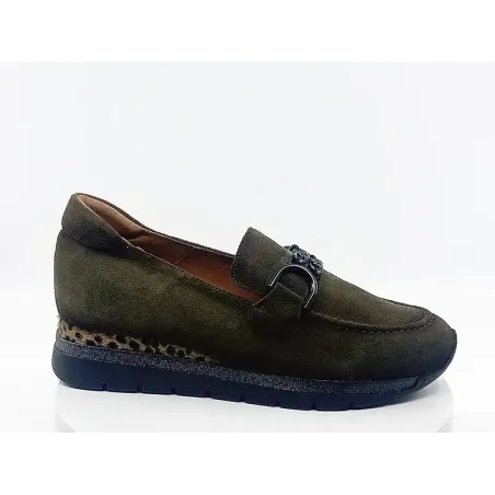 Mocassins Pognal kaki velours