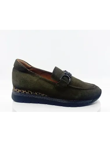 Mocassins Pognal kaki velours
