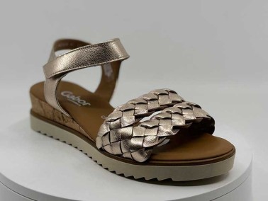 Sandales cuir doré  GABOR chez FRANCEL Chaussures
