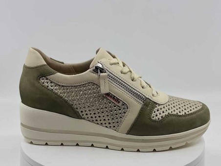 Sneakers Abby blanc kaki MEPHISTO