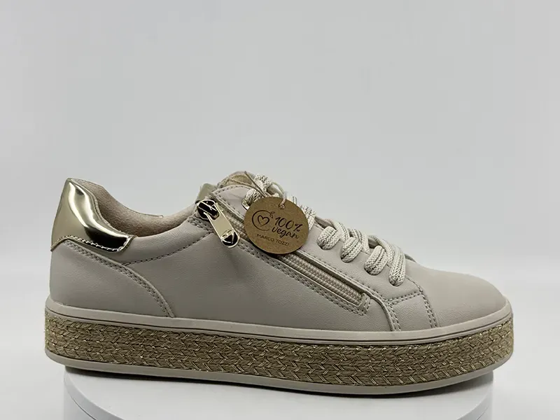 Sneakers  crème paille doré - Marco Tozzi