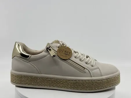 Sneakers  crème paille doré - Marco Tozzi