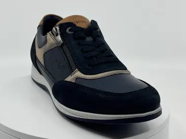 Sneakers cuir marine FLUCHOS chez FRANCEL Chaussures