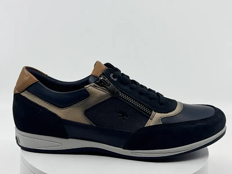Sneakers F1288 marine cuir  Homme FLUCHOS