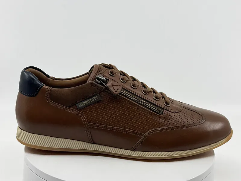 Sneakers Leon camel cuir - MEPHISTO