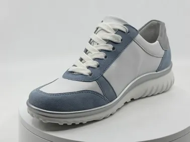 Sneakers blanc / bleu ciel Nubuck I FRANCEL Chaussures