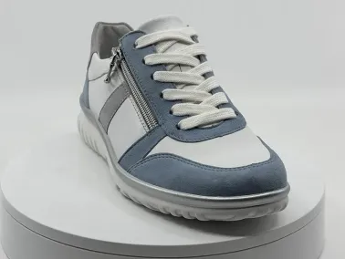 Sneakers blanc / bleu ciel Nubuck I FRANCEL Chaussures