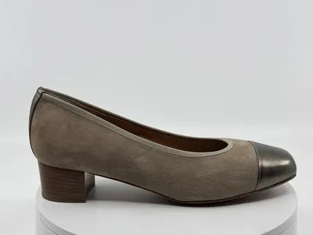Ballerines 34613 beige cuir nubuck - vitulli