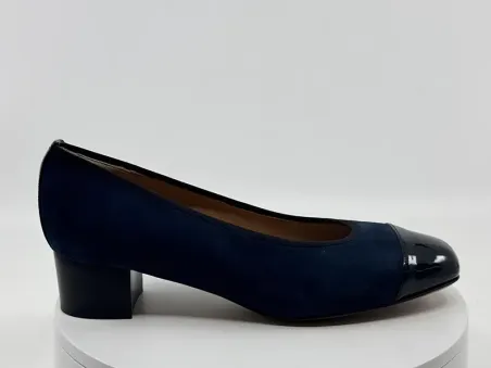 Ballerines 34613 marine cuir femme - Vitulli