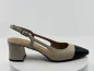 Escarpins 34533 beige/noir cuir