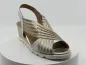 Sandales 34762 blanc doré cuir