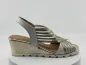 Sandales 34762 blanc doré cuir