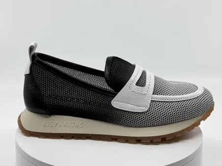 Mocassins hv254043 Noir Blanc - HISPANITAS