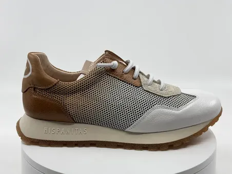Sneakers hv253869  Camel / Blanc - Hispanitas
