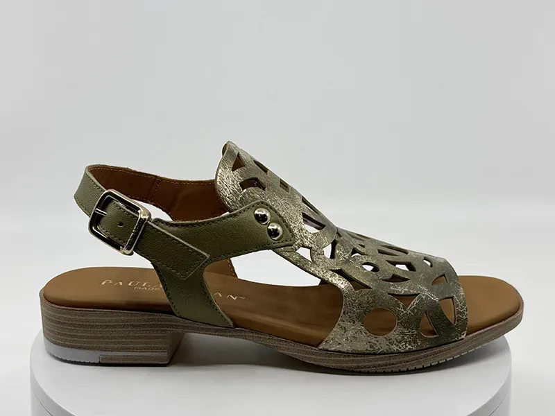 Sandales 9-716 kaki / Dorée