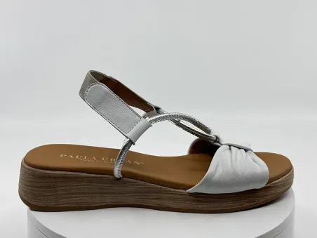 Sandales 30-718 Blanc / Argent  - PAULA URBAN