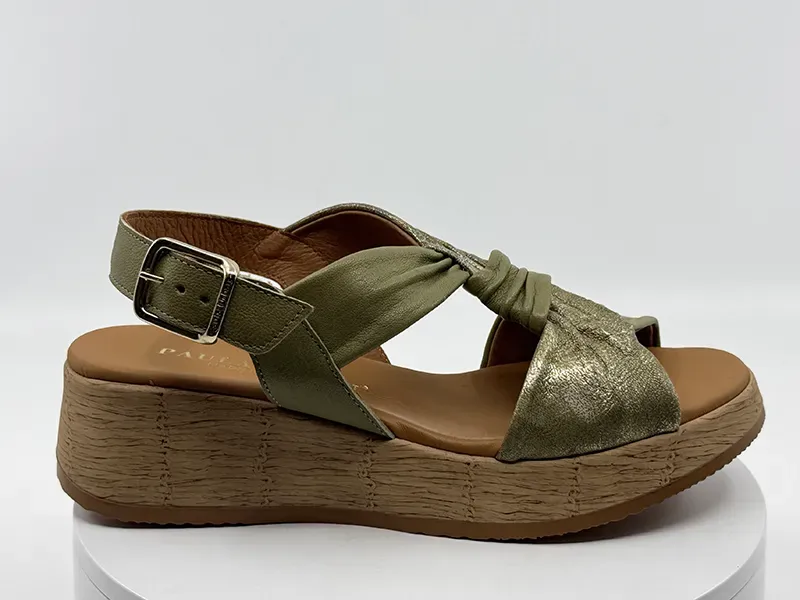 Sandales 33-710 kaki / Doré - PAULA URBAN