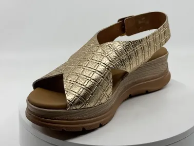 Sandales dorées PAULA URBAN pour Femme | FRANCEL CHAUSSURES
