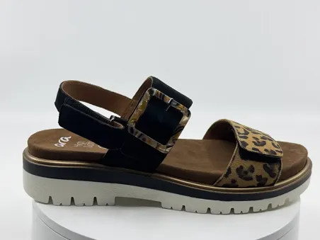 Sandales 21003 noir leopard velours - ARA