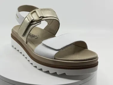 Sandales Dakota Blanc or MEPHISTO chez FRANCEL Chaussures